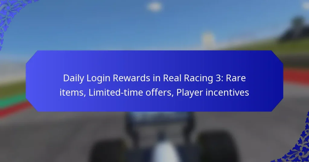 Daily Login Rewards in Real Racing 3: Rare items, Limited-time offers, Player incentives
