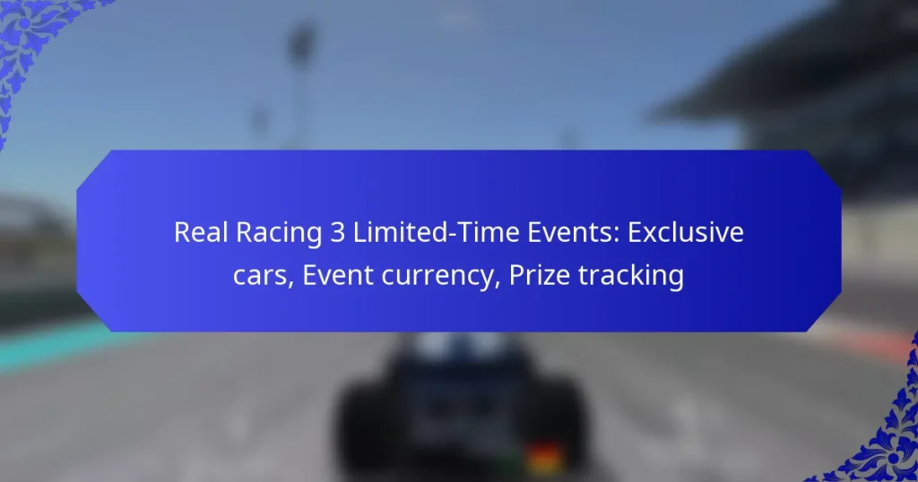 Real Racing 3 Limited-Time Events: Exclusive cars, Event currency, Prize tracking