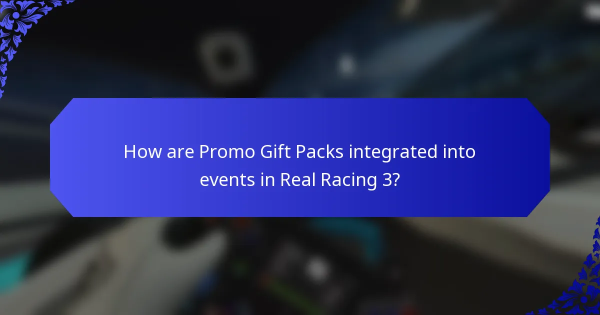 How are Promo Gift Packs integrated into events in Real Racing 3?