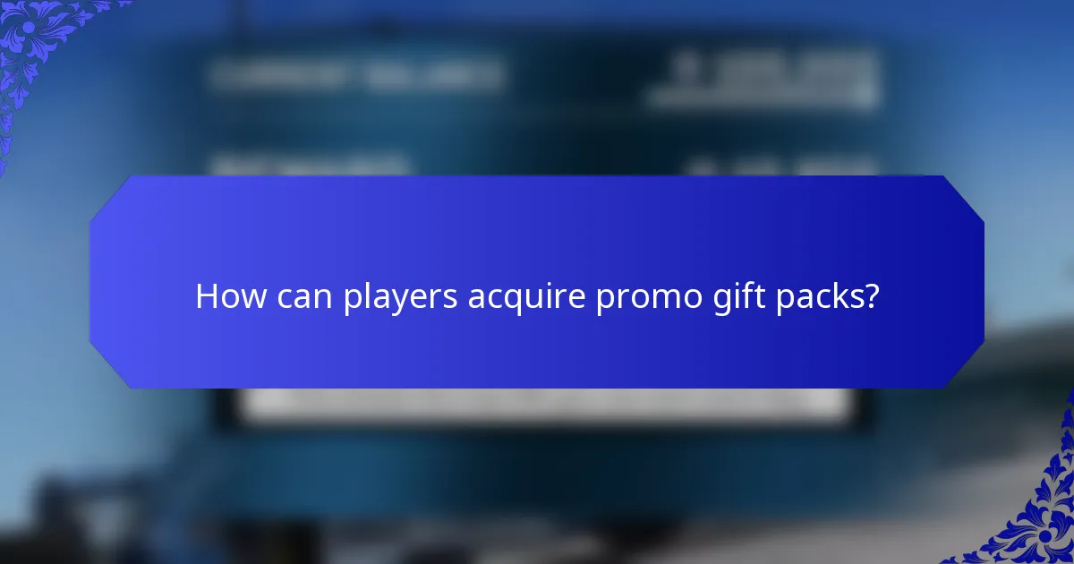 How can players acquire promo gift packs?