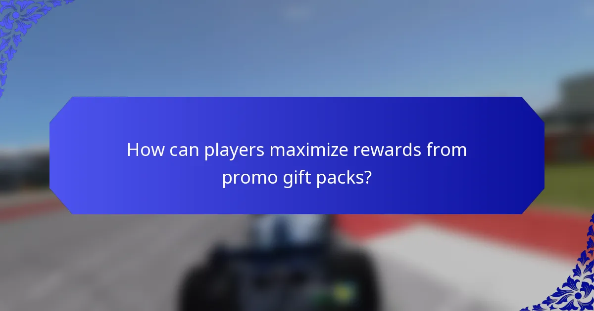 How can players maximize rewards from promo gift packs?