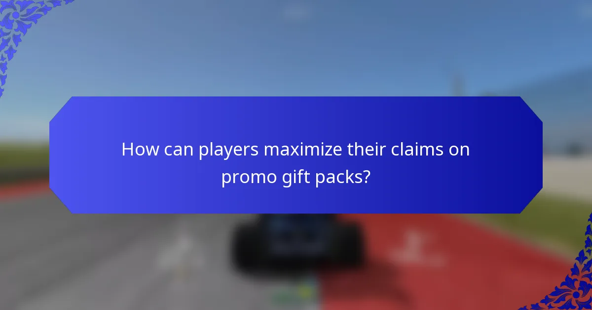 How can players maximize their claims on promo gift packs?