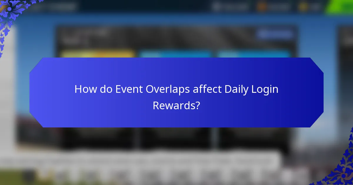 How do Event Overlaps affect Daily Login Rewards?