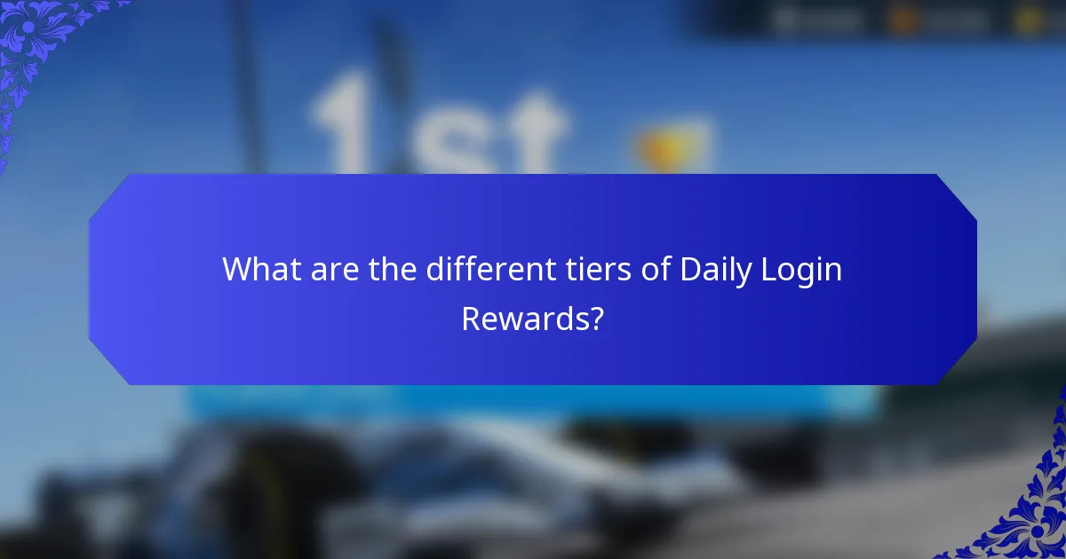 What are the different tiers of Daily Login Rewards?
