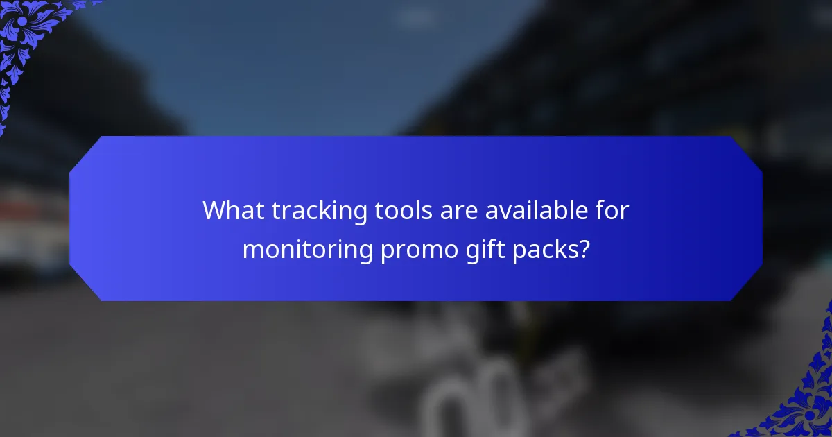 What tracking tools are available for monitoring promo gift packs?